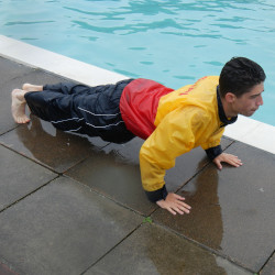 lifeguard boot camp swimming fully clothed